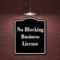 thumbnail image 2 of No Blocking Business License BLACK Aluminum Composite Sign 15''x18'', 2 of 9
