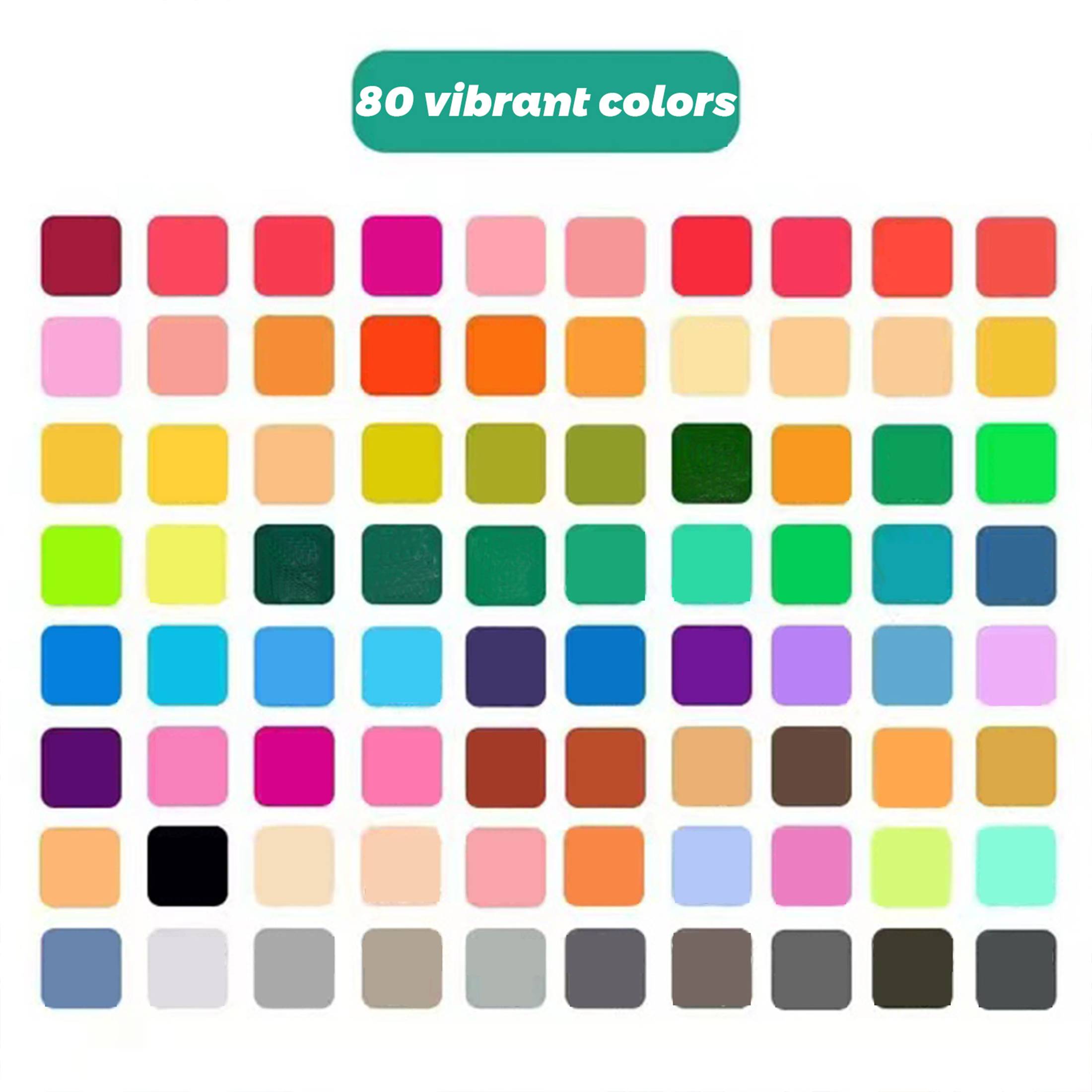 80 Colores de Marcadores a Base de Alcohol con Punta de Pincel, MIKOUJOS Set de Plumones de Doble Punta para Colorear y Dibujar para Adultos 5