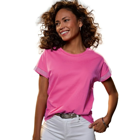 LASCANA Women's Rhinestone Detail Top