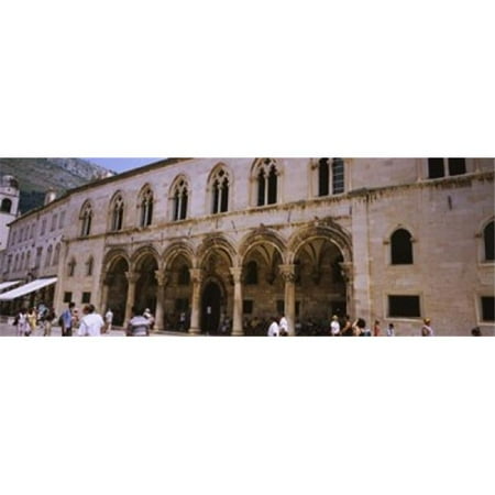 Panoramic Images PPI96782L Group of people in front of a palace  Rectors Palace  Dubrovnik  Croatia Poster Print by Panoramic Images - 36 x 12