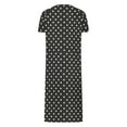 thumbnail image 5 of Tnhcen Women's Zip Up Robe Long Length Pajama Dress Polka Dot Print Cozy Fleece Loungewear with Pockets Soft Sleepwear S-2XL Dark Gray, 5 of 7