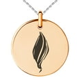 thumbnail image 1 of Stainless Steel Elemental Fire Nation Engraved Small Medallion Circle Charm Pendant Necklace, 1 of 1