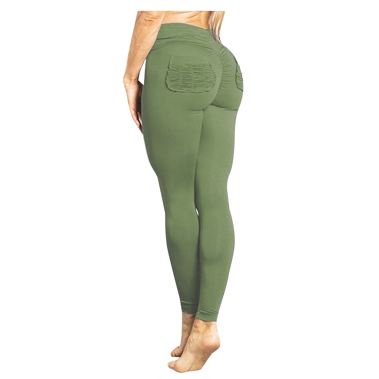 Hi Clasmix Yoga Pants with Pockets for Women - Leggings with Pockets High  Waisted Tummy Control Non See-Through Workout Pants Pine Green