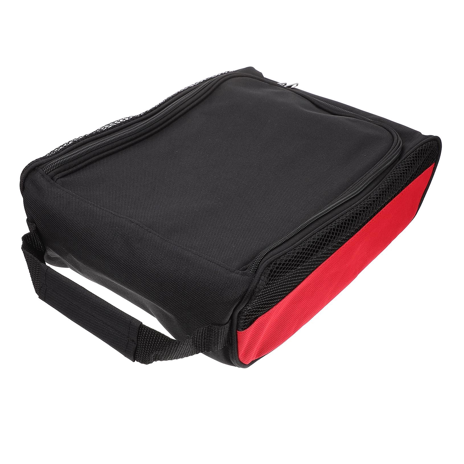 FONDOTIN Red Nylon Golf Shoe Bag, Breathable Travel and Sports Storage Pouch, and Lightweight, 1 Piece