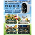 thumbnail image 3 of Bird Feeder with Camera, Smart Birdfeeder with Cam Solar Powered, 2K HD Video, AI Identification, Instant Arrival Alerts, IP66 Bird Bath & Feeder,Gift for BirdLover, 3 of 8