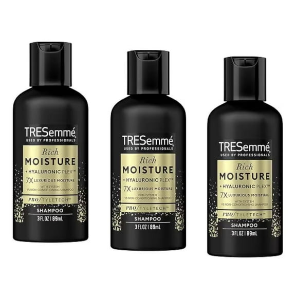 Tresemme Vitamin E Luxurious Moisture Shampoo 3 oz Travel Size (Pack of 3)