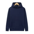 thumbnail image 4 of Men's Hoodie Casual Hooded Long Sleeve Solid Color Kangaroo Pocket Pullover Daily Wear Top, 4 of 4