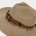 thumbnail image 7 of Summer Outdoor Casual Style Holiday Panama Style Shade Straw Hat Sun Hat Roofing Hats Solar Escape Hats Favorable Apparel Beach Hats for Women Big Head Summers Hats for Men Hats Fashion Unchained Hat, 7 of 7