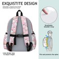 thumbnail image 5 of Unicorn and Star Pink Pattern Cute School Backpack with Padded Back and Adjustable Shoulder Straps 13.4"x11"x4.7", 5 of 5