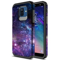 Samsung Galaxy A6 Case, Kaesar Slim Hybrid Dual Layer Shockproof Hard Cover Graphic Fashion Cute Colorful Silicone Skin Cover Armor Case for Samsung Galaxy A6 (Stardust)
