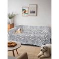 thumbnail image 6 of Animal Leather Couch Cover Sofa Covers 3 Cushion Sectional Couch, Vintage Animal Textures Minimalist Gray Washable Sofa Covers Slipcover Sectional Sofa Cover, Furniture Protector 71"x150", 6 of 9