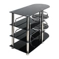 thumbnail image 7 of Home Furniture Bourbon Liquor Bar Tempered Glass Rack Table - Black, 7 of 7