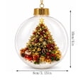 thumbnail image 2 of Glowing Christmas Diorama Ornament, Miniature Scene in Clear Ball with Warm LED Light, Hanging Holiday Festive Decor, Christmas Collection, Charming Gifts for Family (4in), 2 of 6