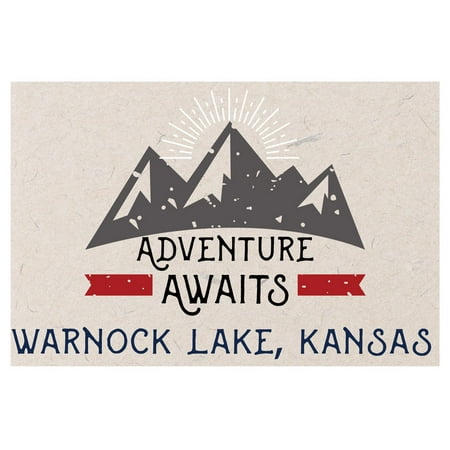 

Warnock Lake Kansas Souvenir 2x3 Inch Fridge Magnet Adventure Awaits Design
