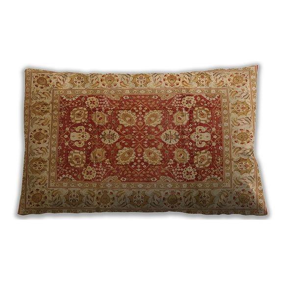 Ahgly Company Outdoor Rectangular Mid-Century Modern Lumbar Throw Pillow, 13 inch by 19 inch