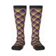thumbnail image 1 of Fotbe Mardi Gras Plaid Calcetas Divertidas Estampadas para Hombre y Mujer, Calcetas de Algodón hasta la Rodilla para Caminar, Correr, Enfermería y Embarazo, 1 of 6