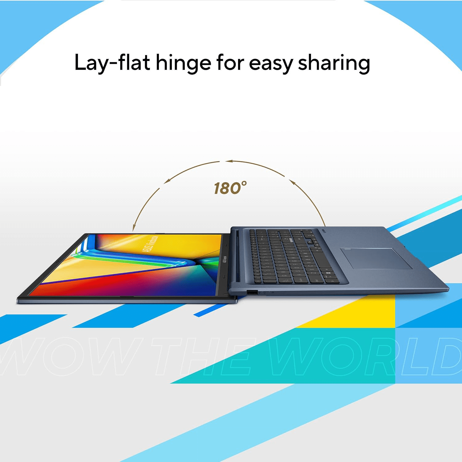 New ASUS Vivobook Laptop, 17.3” FHD Display, Intel Core i3-1215U, 8GB RAM, 512GB SSD, Wi-Fi, Windows 11 Home, Blue