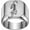 Silver, variant on Men's Square Animal Tiger Stainless Steel Ring Personalized Vintage Band