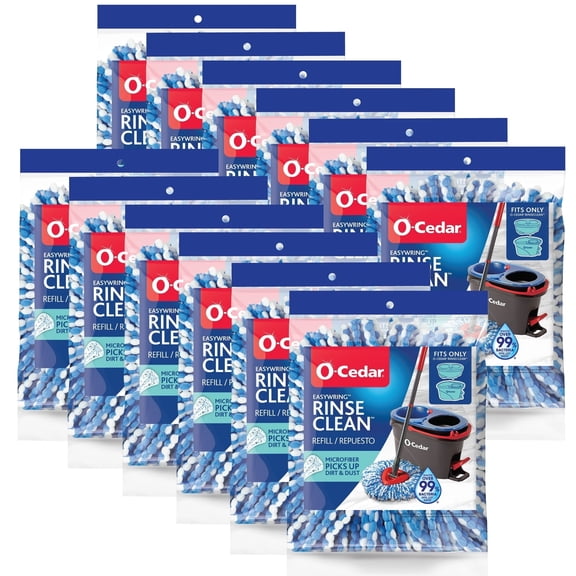 O-Cedar RinseClean Spin Mop Microfiber Refill, 1 CT (Pack of 12)