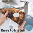 thumbnail image 6 of Pofeuu Blue Sky White Cloud Eagle Print Splash Guard for Sink Faucet Sink Gadgets-Splash Guard Behind Faucet Drip Catcher for Kitchen, Bathroom,Sink Mat, 6 of 7