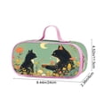 thumbnail image 3 of B Nylon Large Capacity Multi Layer Cat Print Pen Bag Stationery Storage Case For Student, 3 of 7