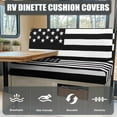thumbnail image 4 of Uorisanigo 2 Set Camper Dinette Cushion Covers Stretchable Fabric RV Sofa Cushion Replacement Black and White USA Flag Camper Sofa Chair Cover Furniture Protection for RV Car Bench, 4 of 7