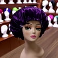 thumbnail image 4 of ruhuadgb Hair Bonnet Smooth Button Adjustable Ruffle Edge Lady Hair Hat for Massage, 4 of 8