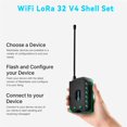 thumbnail image 5 of Kit de Carcasa para Placa Desarrollo Heltec V4 Meshtastic WiFi LoRa 32 con Antena Flexible SX1262, BLE Bajo Consumo Alimentación Solar, 5 of 5