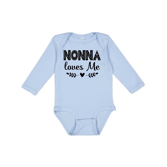 Inktastic Nonna Baby Clothes Grandchild Girls Long Sleeve Baby Bodysuit