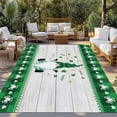thumbnail image 3 of Outdoor Rug 6x9 ft St. Patrick's Day Gnomes Clover Waterproof Outdoor Patio Rug Mat Non Slip Outside Area Carpet for RV,Camping,Porch,Deck,Pool,Balconybackyard,Irish Green Buffalo Plaid Clover, 3 of 9