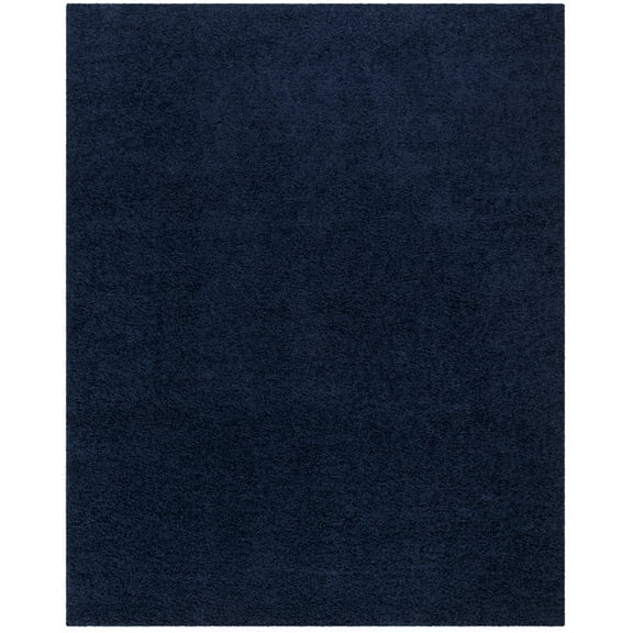 SAFAVIEH Athens Solid Plush Shag Area Rug, Navy, 10' x 14'