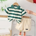thumbnail image 2 of NIEWTR Toddler Boy Clothes Kids Summer Short Sleeve T-Shirt and Elastic Shorts Outfit 2 Piece Set Print 2PCS Set Gift For 18-24 Months 2t 3t 4t 5t 6t Summer Toddler Pajamas Set ,3-4 Years, 2 of 9