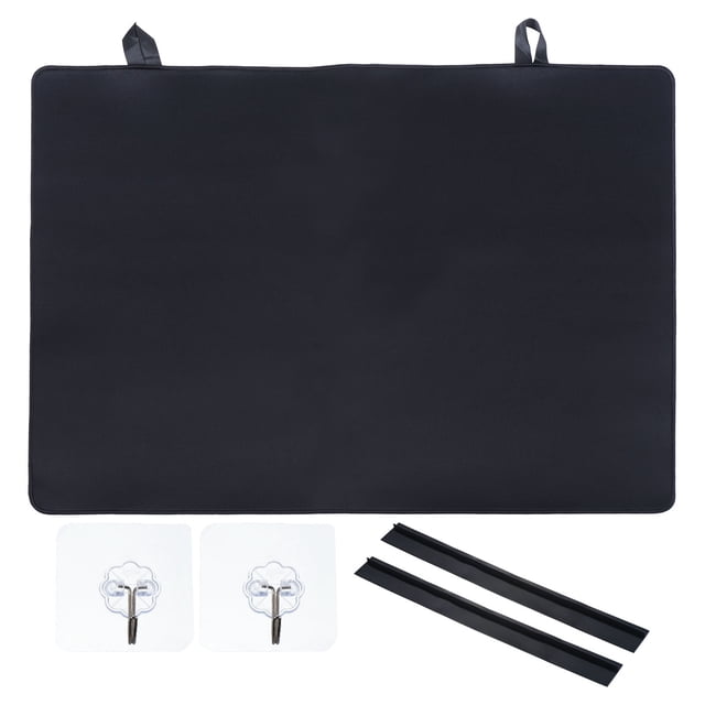 Cubierta de estufa para estufa eléctrica, 24.2" x 20.8" Cubierta de estufa de vidrio resistente al calor, tapete protector de encimera negro