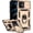 Gold, variant on MYKOMI for iPhone 12/12 pro case with Camera Cover & Kickstand Military Grade Shockproof Heavy Duty Protective with Magnetic Case for iPhone 12/12 pro