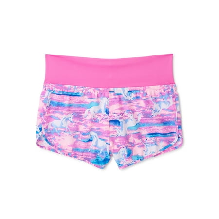 Wonder Nation Girls Unicorn Swim Boardshorts, Sizes 4-18 & Plus