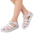 thumbnail image 4 of Xfvqtps Boys and Girls Sparkling Jelly Shoes Beach Sandals Closed Toe Summer Waterproof Fisherman Gladiator Shoes, 4 of 7