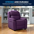 thumbnail image 2 of Flash Furniture Charlie Deluxe Padded Contemporary Purple Vinyl Kids Recliner with Storage Arms, 2 of 14