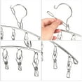 thumbnail image 2 of 3 Pack Stainless Steel Laundry Drying Rack Clothes Hanger with 8 Clips for Drying Socks,Drying Towels, Diapers, Bras, Baby Clothes,Underwear, Socks Gloves, 2 of 5