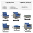 thumbnail image 2 of XIZZI Outdoor Patio Furniture Set 7 Pieces with Swivel Rocking Chairs,PE Rattan Wicker Patio Sectional Sofa All Weather Conversation Set for Backyard,Blue, 2 of 14