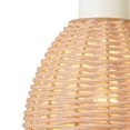 thumbnail image 3 of Globe Electric Briar 1-Light Matte White Plug-in or Hardwire Indoor Wall Sconce with Rattan Shade, 3 of 9