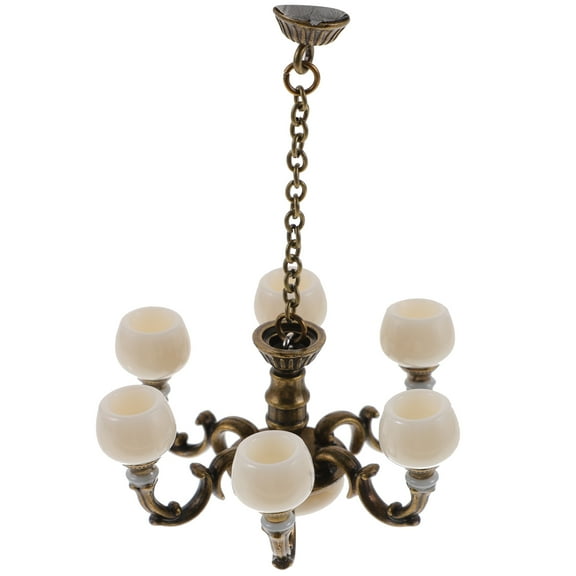LED Ceiling Light Dollhouse Retro Chandelier Model