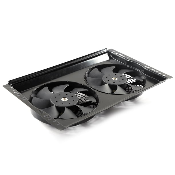 Ventilateur de Refroidissement de Radiateur de Voiture, Radiateur 12 V 80 W Double Ventilateur de Refroidissement Cadre de Fer Dissipation Thermique du Réservoir D'eau Haute Puissance Modification Uni Ventilateur de Refroidissement de Radiateur de Voiture, Radiateur 12 V 80 W Double Ventilateur de Refroidissement Cadre de Fer Dissipation Thermique du Réservoir D'eau Haute Puissance Modification Uni