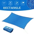 thumbnail image 4 of Ainfox Rectangle Sun Shade Sails 6'x 10'Block UV Canopy for Patio Backyard Lawn Garden Outdoor Activities,Blue, 4 of 8