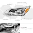 thumbnail image 3 of DNA Motoring For 12-14 Ford Focus Driver Left Side OE Style Headlight Lamp FO2502299 Replacement, 3 of 7