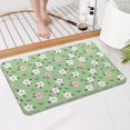 thumbnail image 4 of Pioneer Flower Floral Print Pattern Bathroom Rugs Mat, Non Slip Microfiber Bathroom Rug with Rubber Backing, Soft Mats for Bathroom Floor Tub Shower, 17"x27", 4 of 5