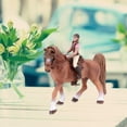 thumbnail image 3 of Modèle de Collection Jouets Miniature Simulation Cheval Brun avec Figurine de Chevaline et Selle Animal Figure Modèle Jouets de Collection pour Enfants, 3 of 7