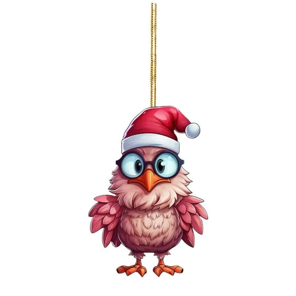 HomeDM Christmas Decorations Christmas Tree Ornaments Chicken Christmas Rooster Hens Christmas Tree Decoration Hanging Ornament Thanksgiving Day Christmas Decorations for Tree Car Pendant