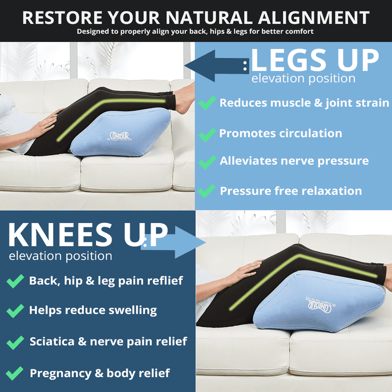 Leg Support Pillow Contour Memory Bed Back Hip Leg & Knee Support