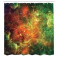thumbnail image 3 of Ambesonne Nebula Shower Curtain, Cosmos Space Planet, 69"Wx84"L, Orange Green, 3 of 5