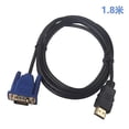 thumbnail image 1 of (Gift Of K) HDMI to Vga Adapter Cable Vga to HDMI Adapter D-sub Monitor to HDMI Adapter 15 Pin to HDMI Male to Vga Male Connector Cord Transmitter Unidirectional Transmission, 1 of 4